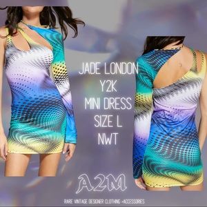 Jaded London⚫️🟣🟢🟡 Dot Mini Dress New With Tags Size 8